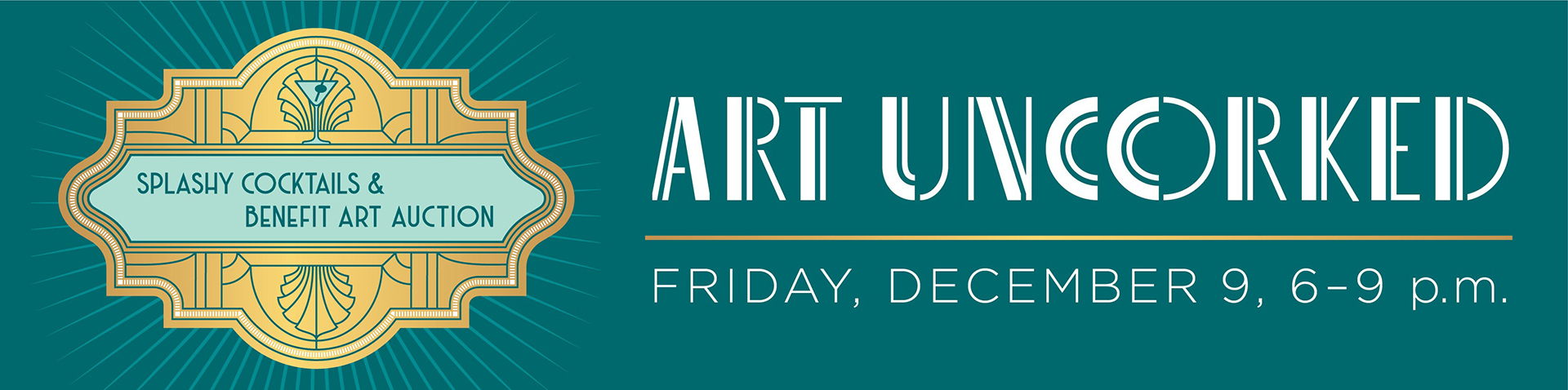 Art Uncorked Website Banner (Friday, December 9, 6–9 p.m.)