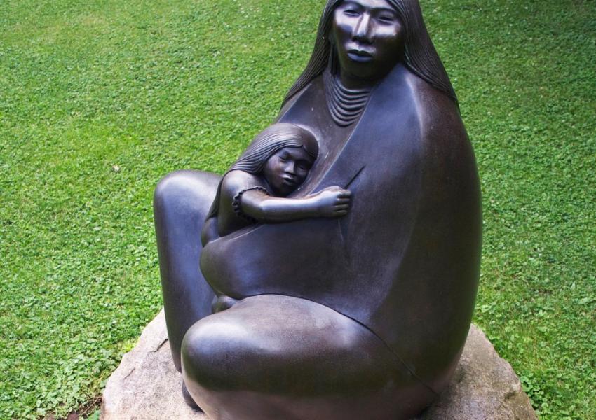 Earth Mother sculpture on our grounds