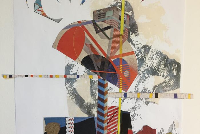 A collage by Judy Gould titled "Balancing Act"