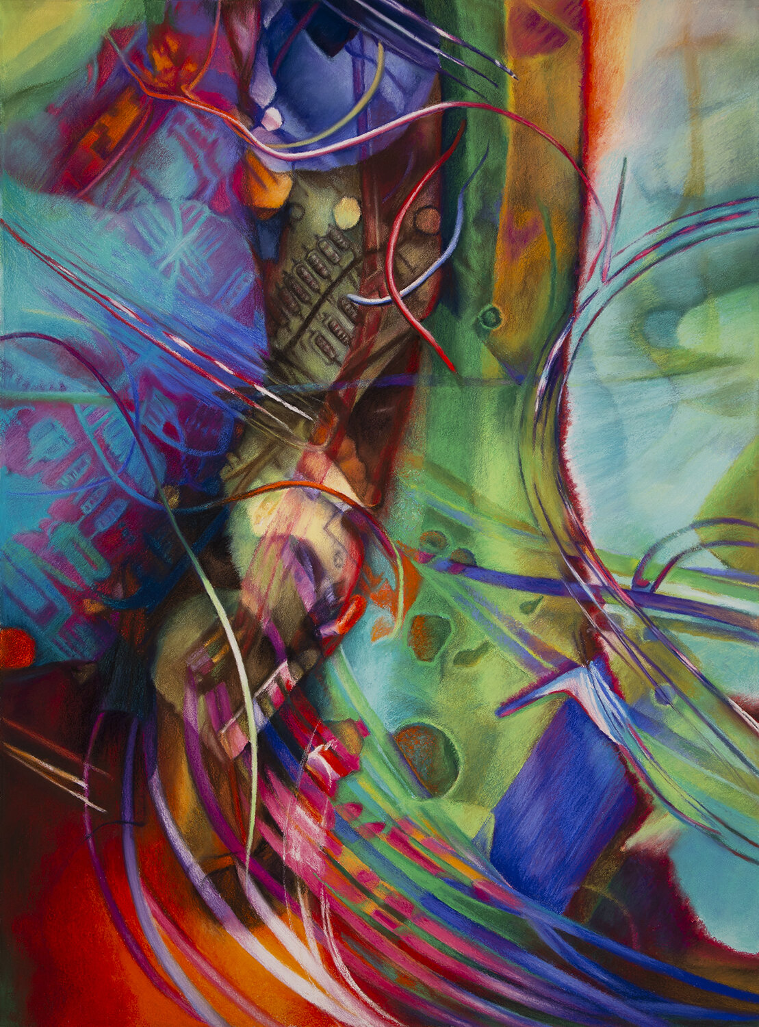 Sarah Canfield's pastel work titled "Neon".