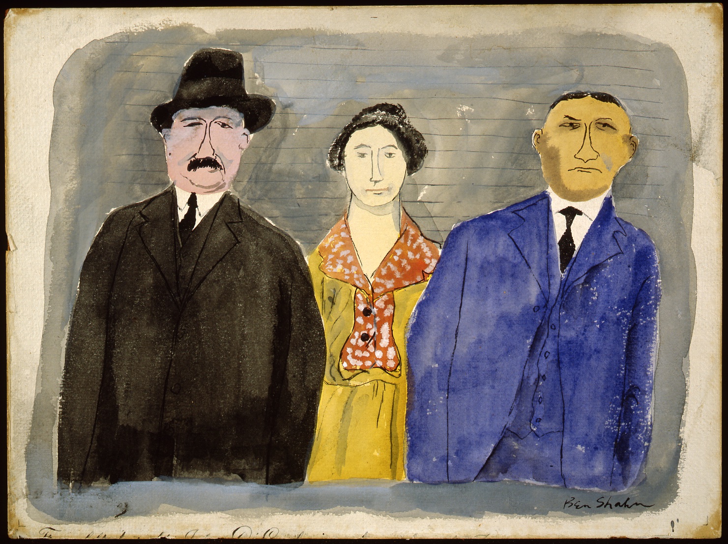 Three Witnesses (1931-2) by Ben Shahn