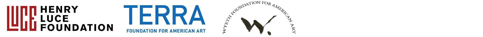 Henry Luce Foundation Logo, Terra Foundation For American Art Blue Logo, and Wyeth Foundation for American Art Logo