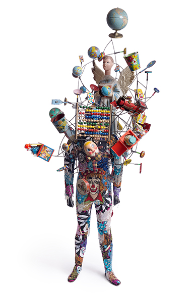 Nick Cave (b. 1959) Soundsuit, 2015. Mixed media, 112 1/8 x 49 x 50 in. Museum purchase; Acquisition Fund, 2015.13