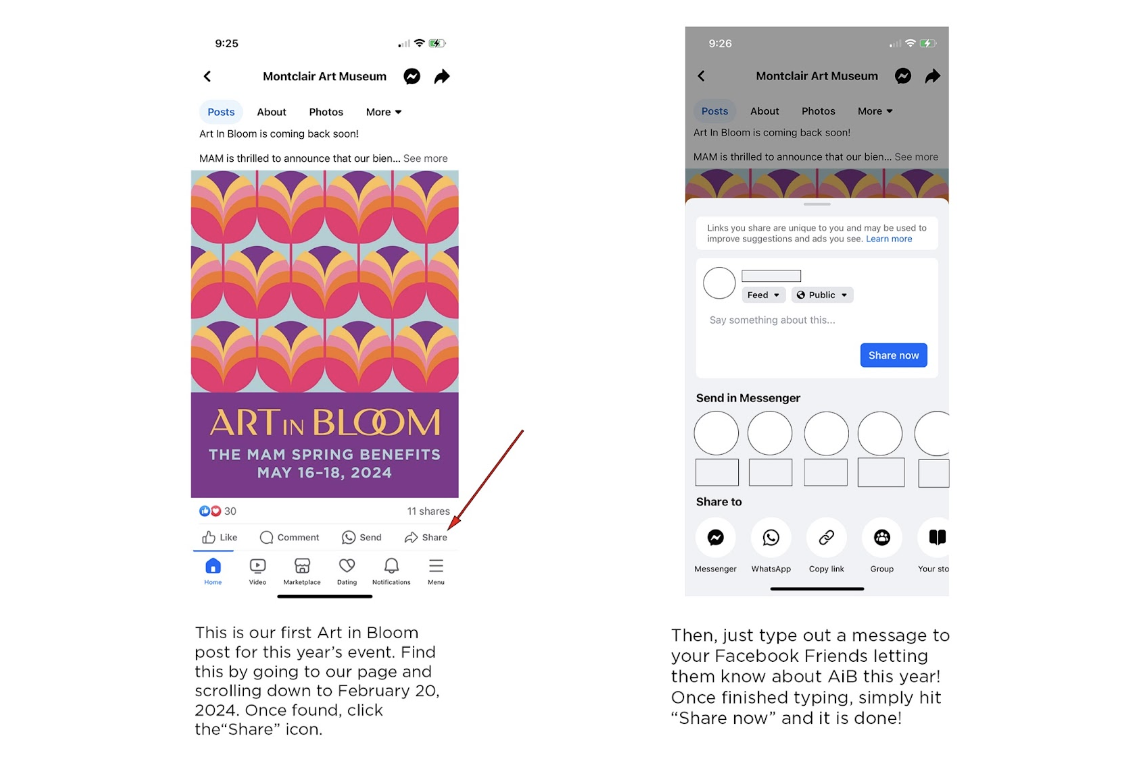 Facebook How to Share Something Visual Guide