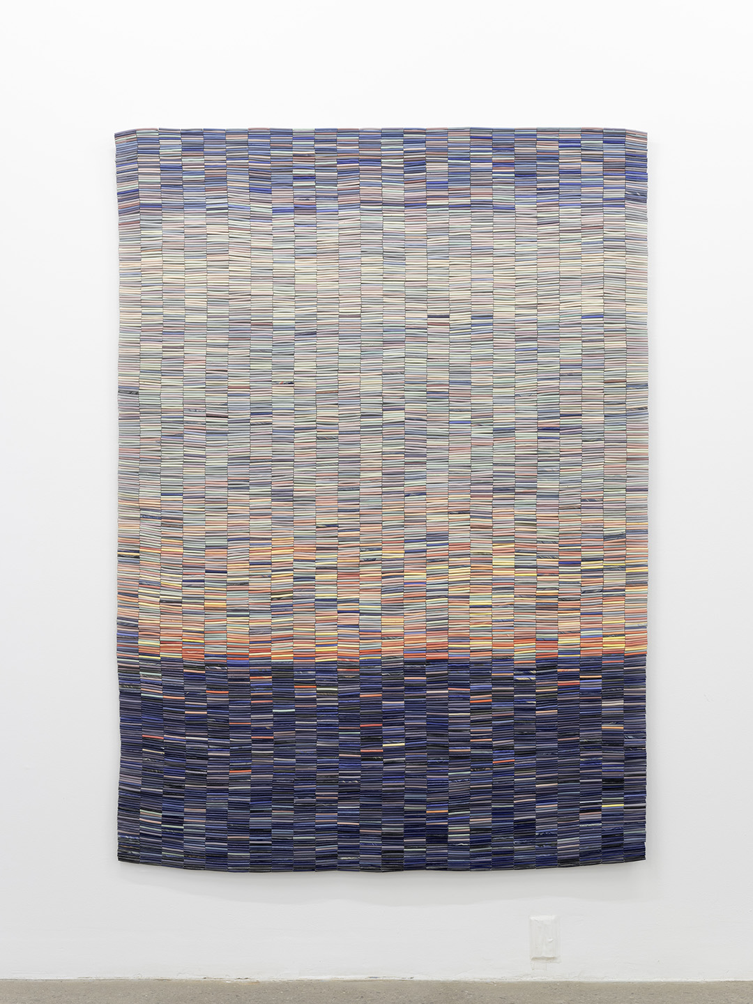 Nadia Myre (Algonquin, Kitigan Zibi Anishinabeg First Nation, b. 1974). Light Assembly (Julie), 2023. Ceramic beads, stainless-steel wire. Collection of the artist.