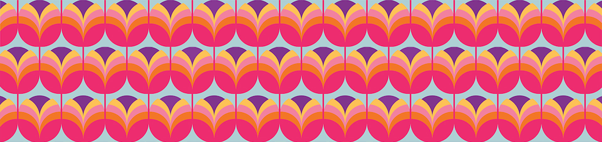 Repeating Graphic Tulip Pattern