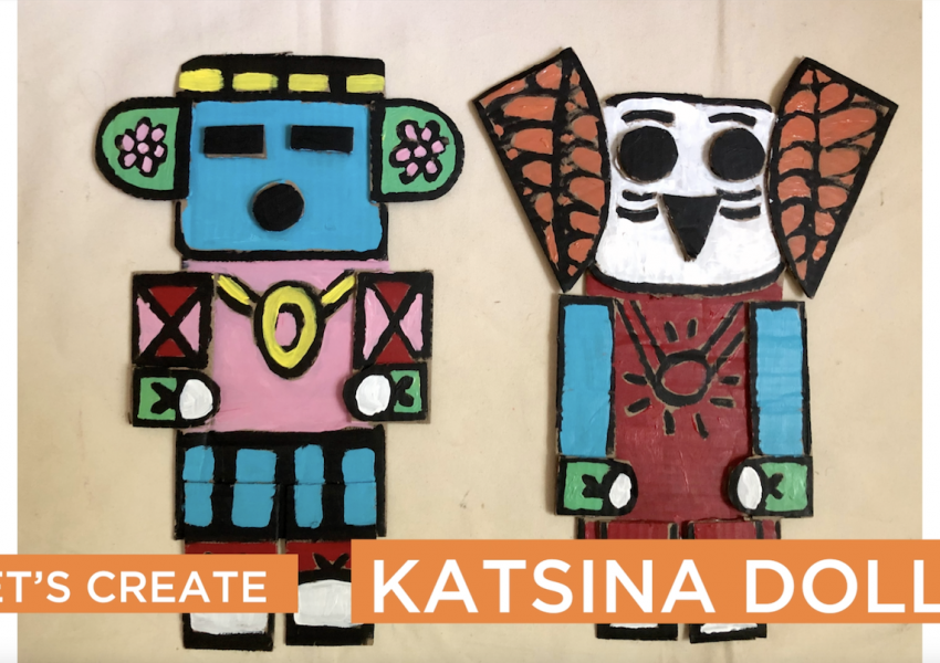 I'm an image! A screen grab from the Cyber Studio video about creating your own katsina dolls.
