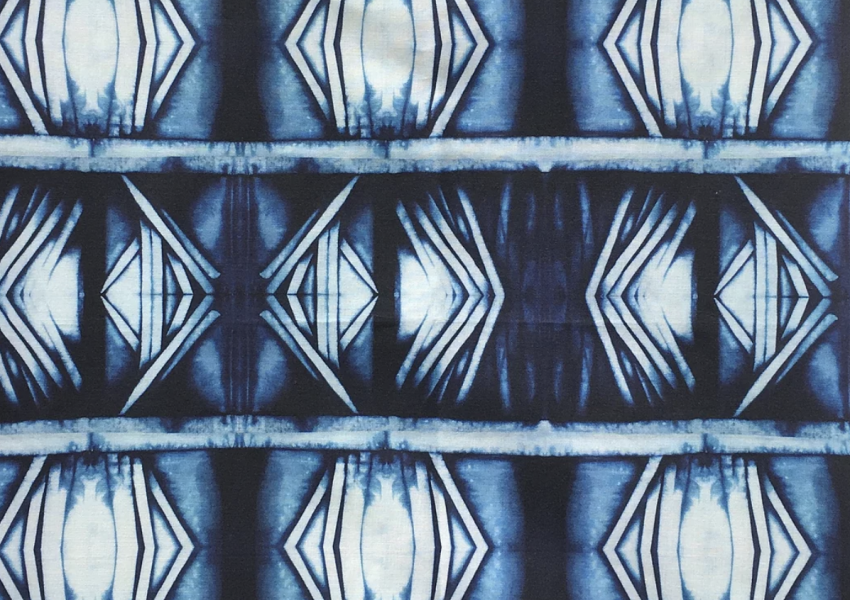 An example of shibori on fabric created by Miriam Jacobs.