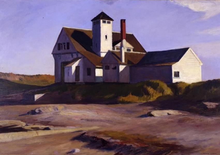 Edward Hopper (1882–1967). Coast Guard Station, 1929. Oil on canvas.