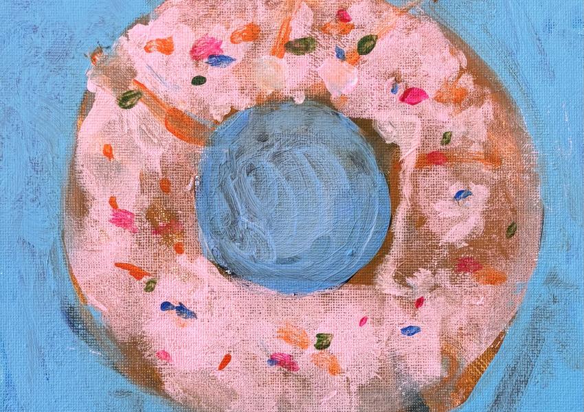 Donut, You Eat It! by Abhilash Ram, acrylic on canvas board
