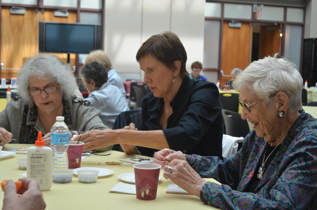 Three women participating in MAM's Creative Aging Programing