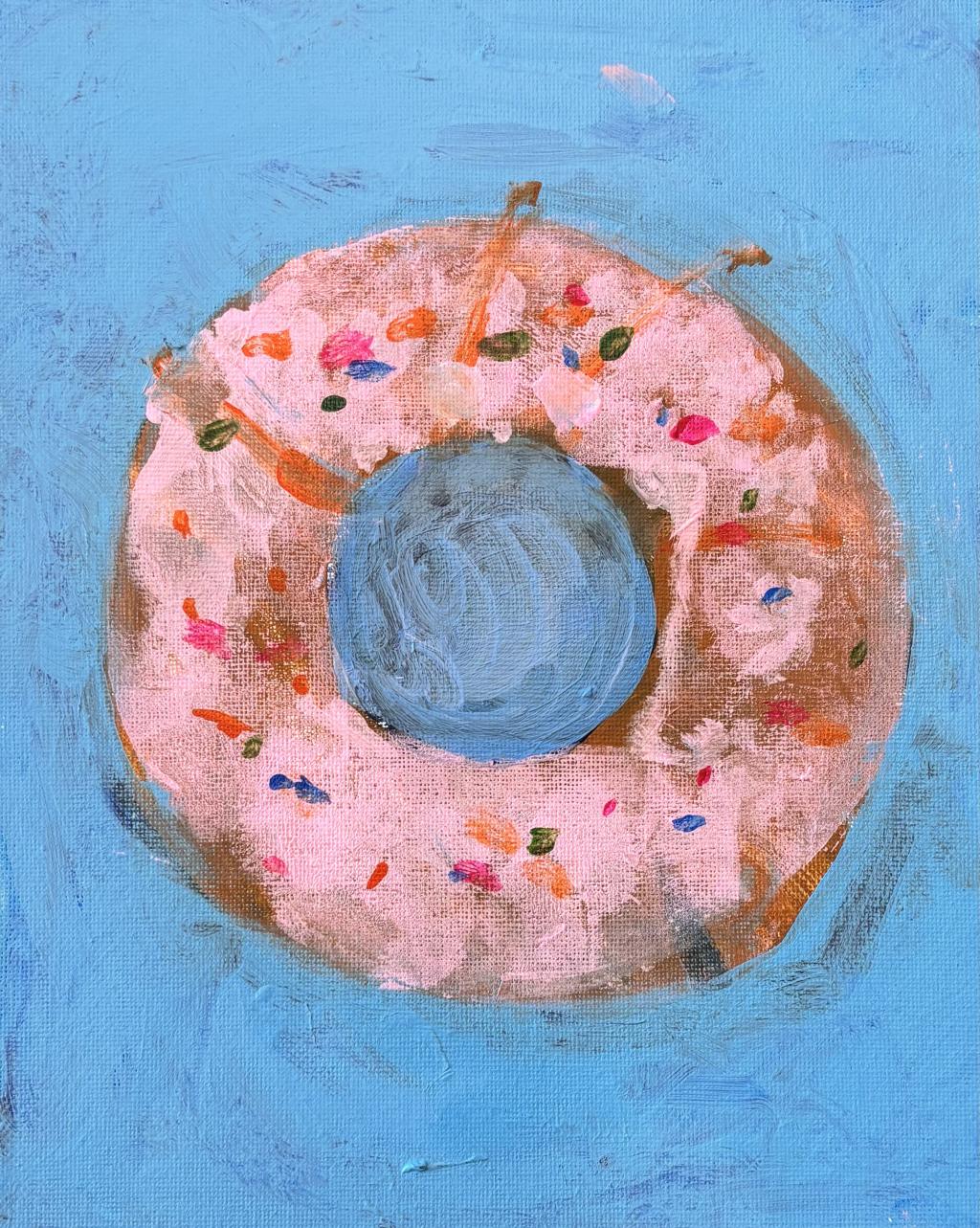 Donut, You Eat It! by Abhilash Ram, acrylic on canvas board