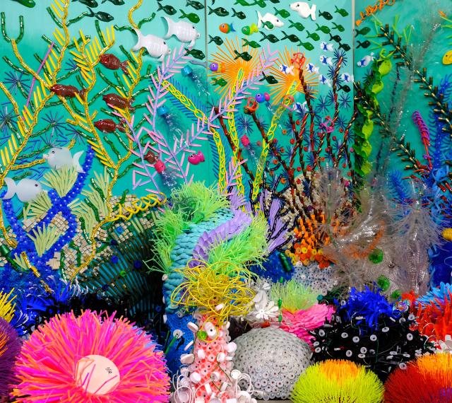 Corel reef sculpture by artist Federico Uribe