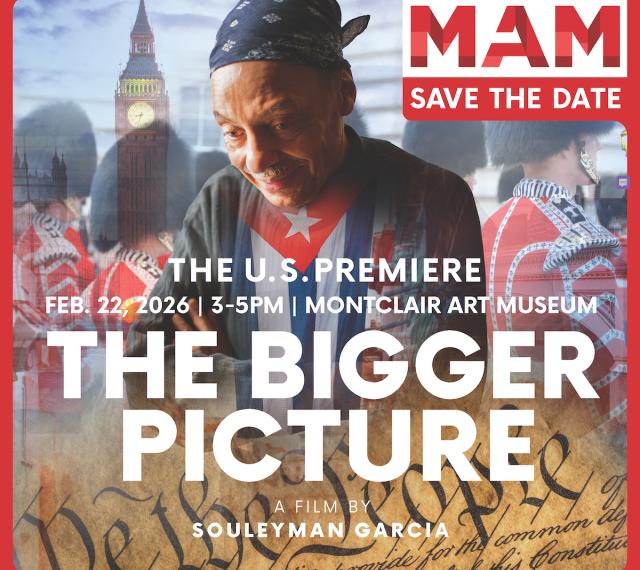 Event poster for the U.S. premiere of "The Bigger Picture: Visions of Ben Jones" at Montclair Art Museum on Feb. 22, 2026.