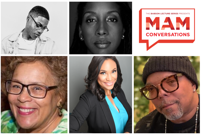 collage of speakers and moderator for the event