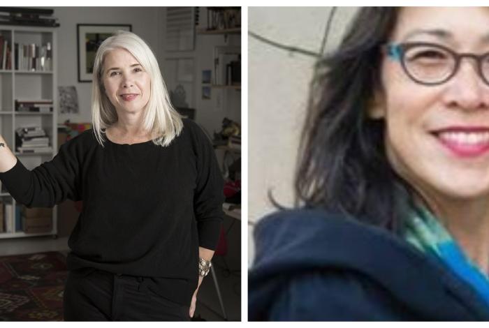 Headshots of Maggie Meiners and Renee Folzenlogen.