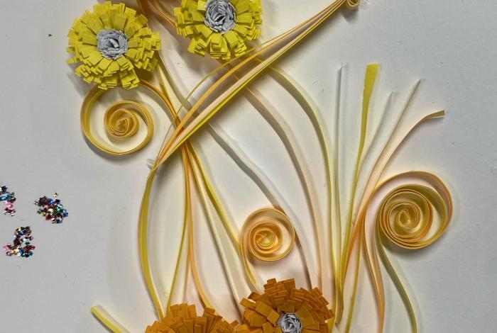 an example of a quilled card by Nanci Iovino