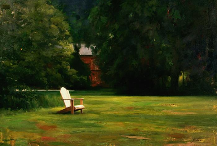 Gary Godbee Lanscape Painting "Adirondack Chair"