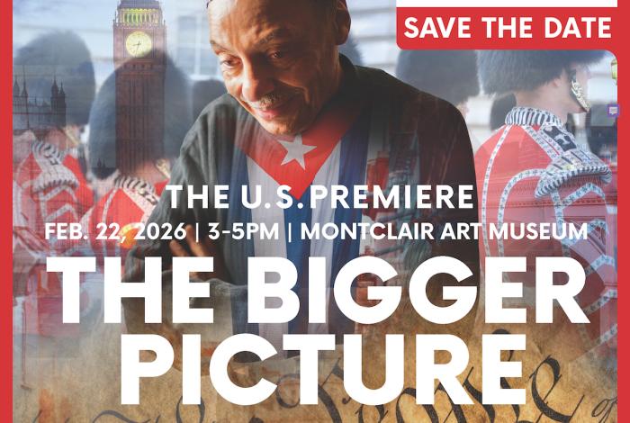 Event poster for the U.S. premiere of "The Bigger Picture: Visions of Ben Jones" at Montclair Art Museum on Feb. 22, 2026.